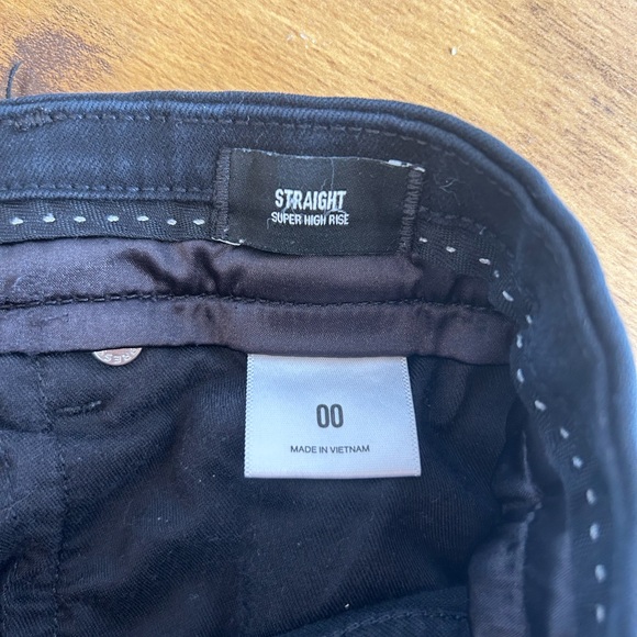 Express Super High Waisted Straight Jeans - Picture 2 of 2